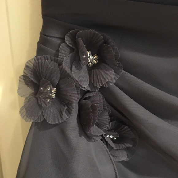 Adorable Gray Bridesmaid or Cocktail Dress - Picture 1 of 4